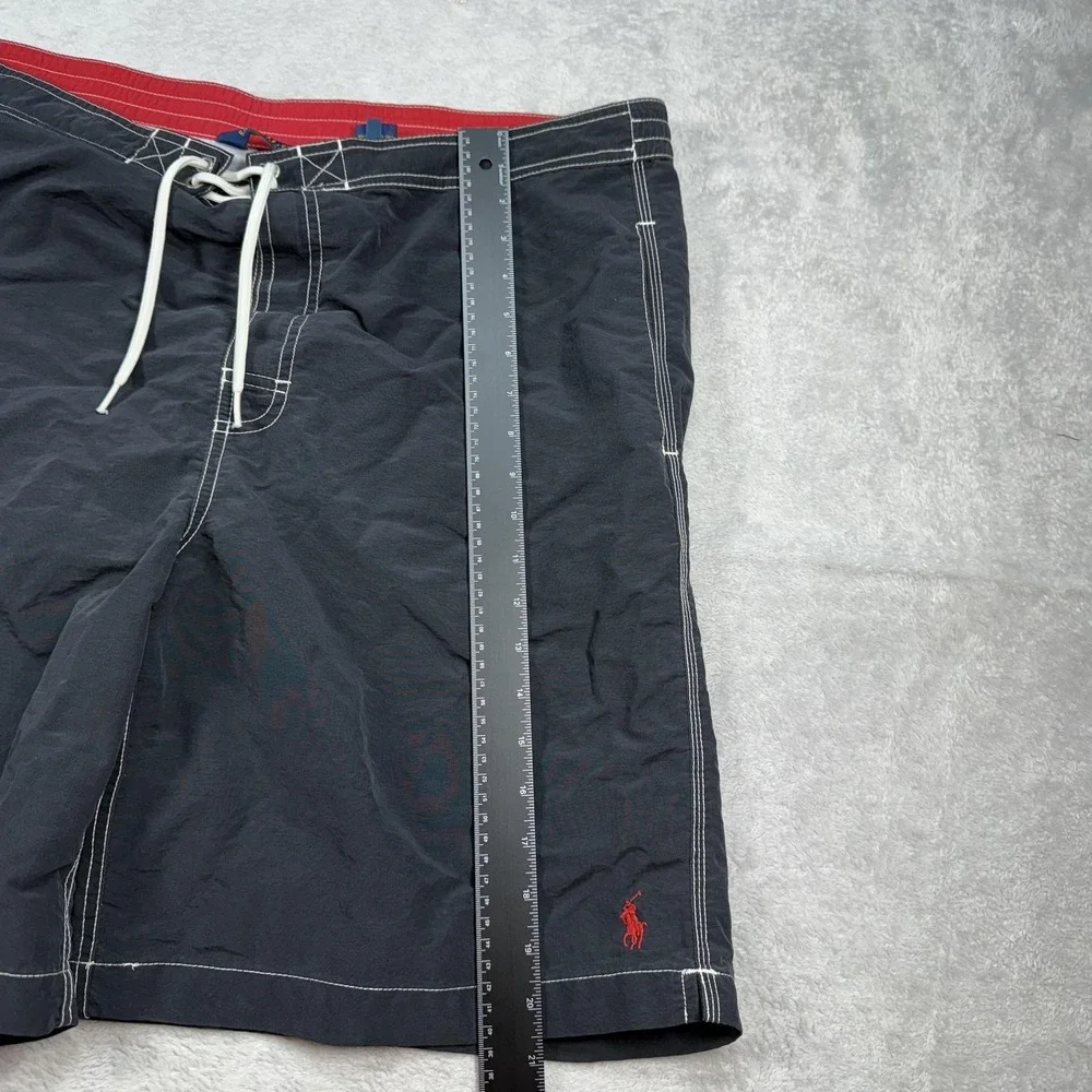 Polo Ralph Lauren‎ Swim Trunks Mens Large Navy Blue Red Board Shorts Beachwear